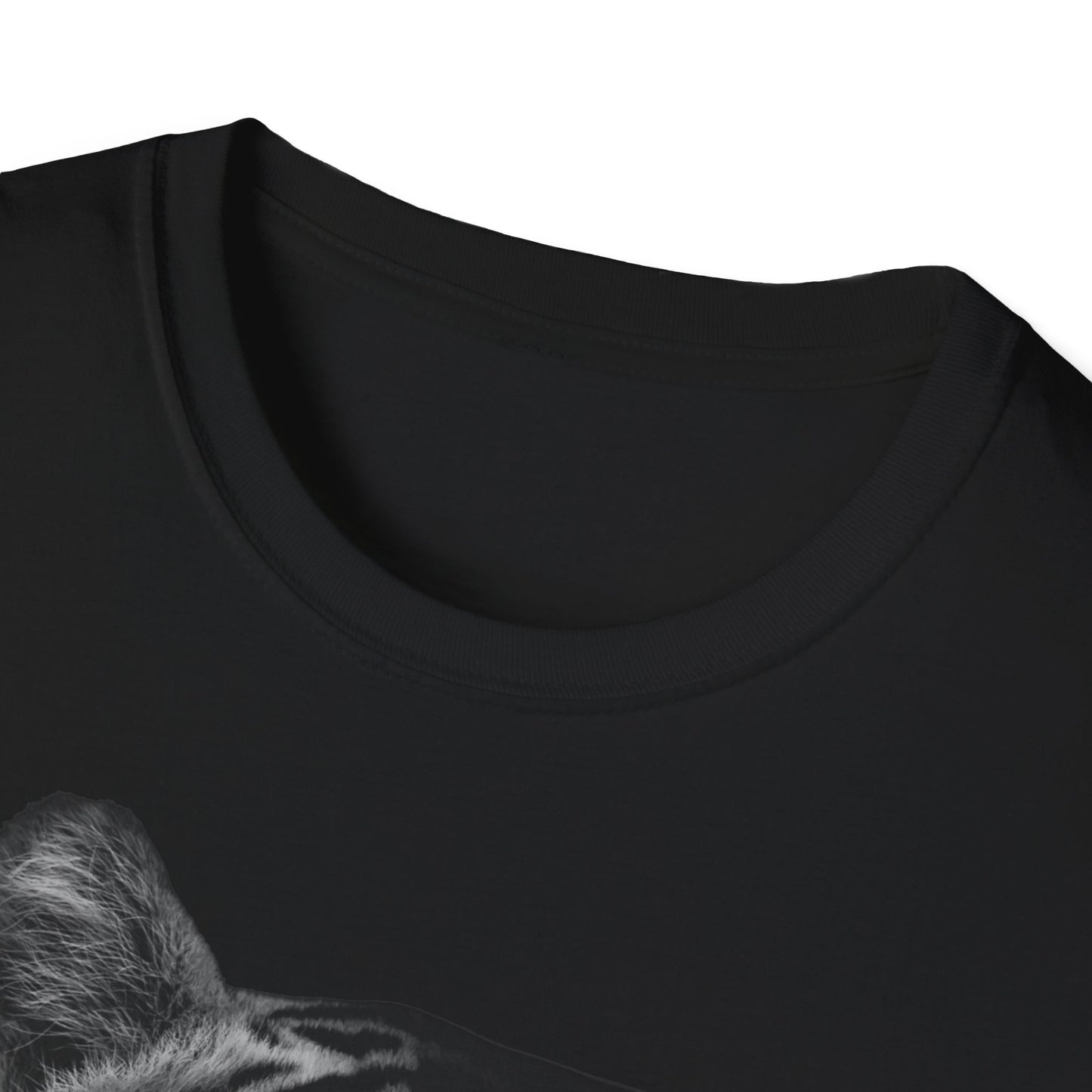 Monochrome Tiger Head Unisex T-Shirt by Margo Makaroff Design