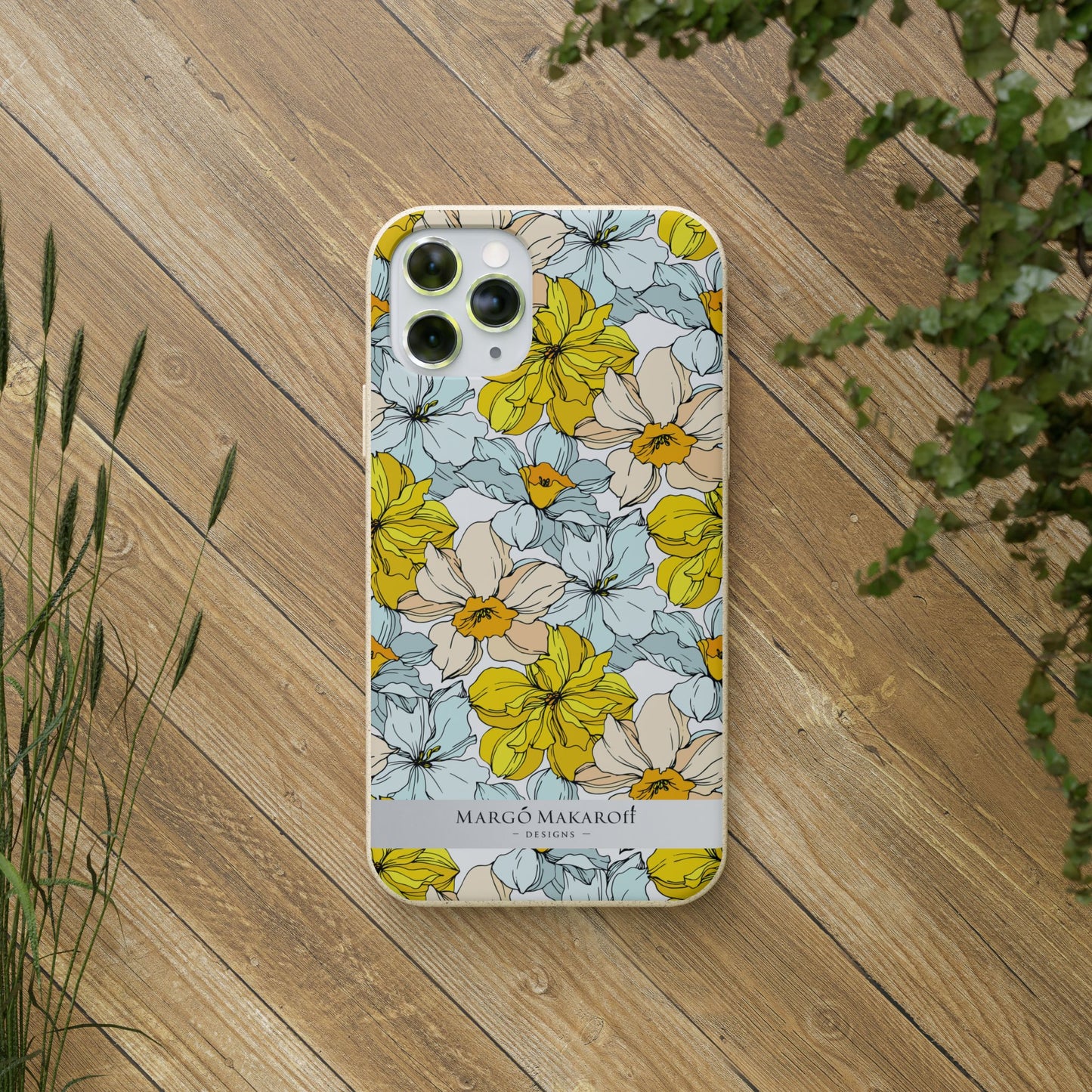 Floral Collection Biodegradable Phone Case - Eco-Friendly Style for Nature Lovers with Personalization by Margo Makaroff