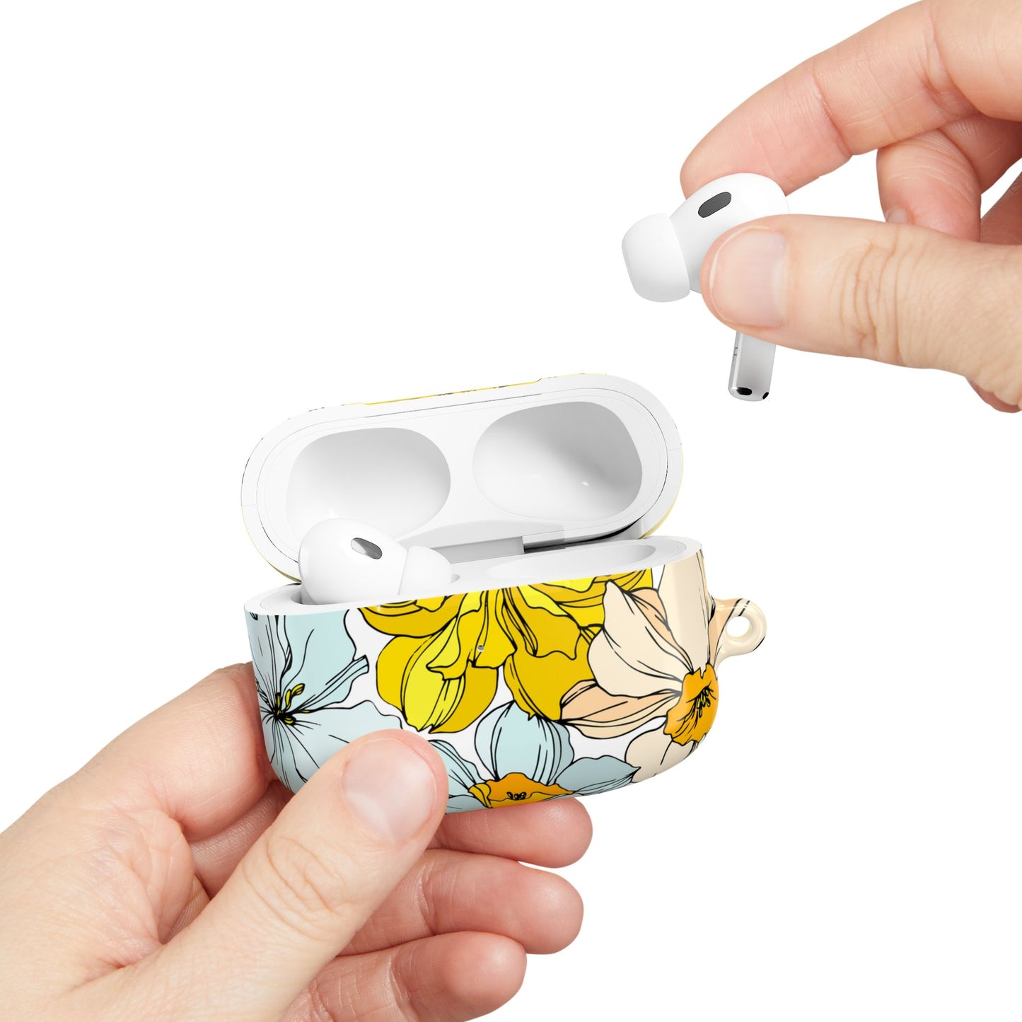 Floral Collection AirPod Case in Buttermilk - Margo Makroff - Personalization Available