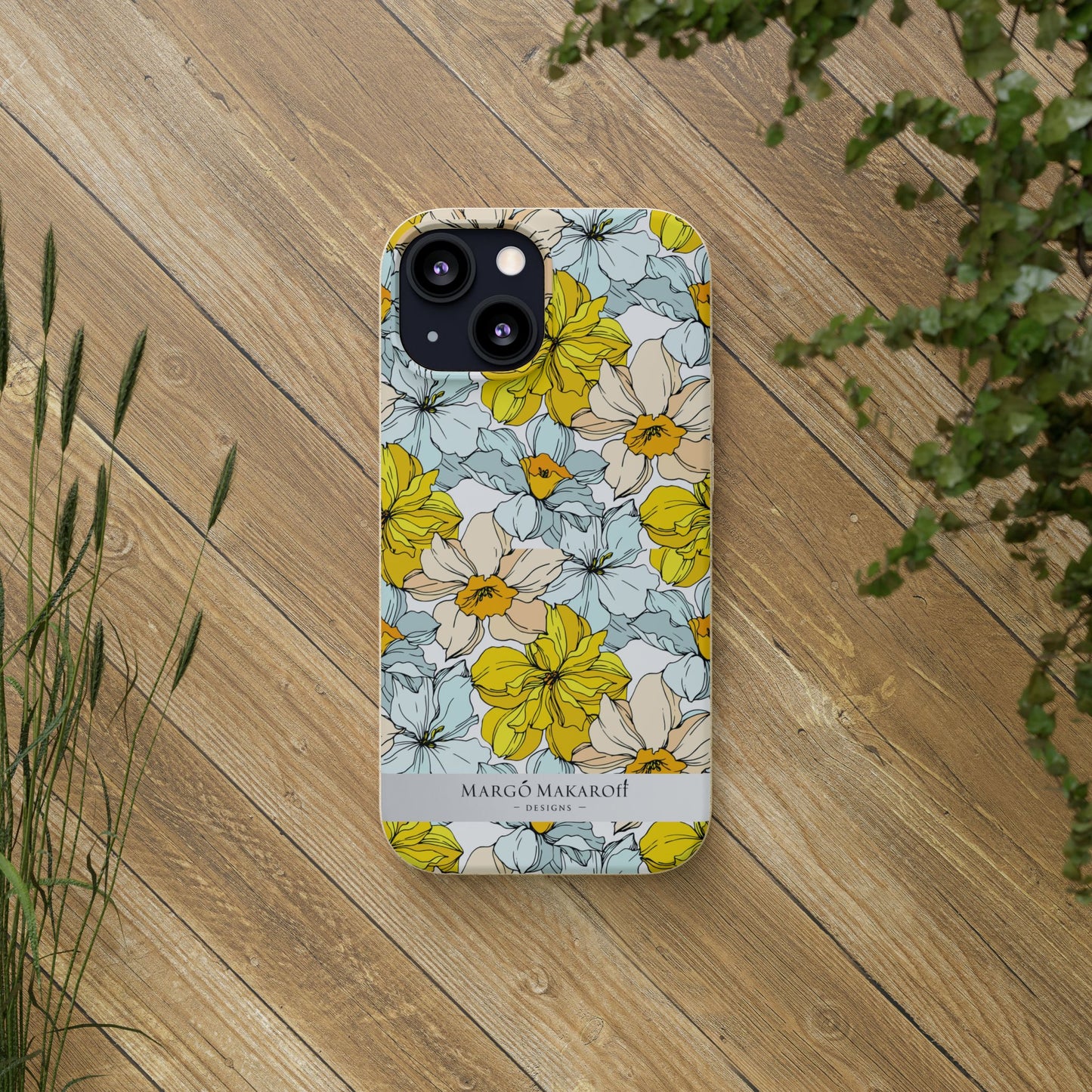 Floral Collection Biodegradable Phone Case - Eco-Friendly Style for Nature Lovers with Personalization by Margo Makaroff
