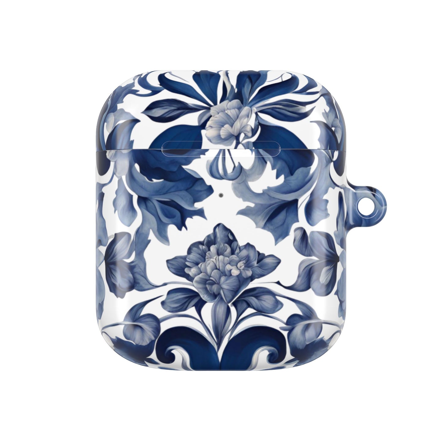 Blue Majolica AirPod Case - Margo Makaroff - Personalization Available