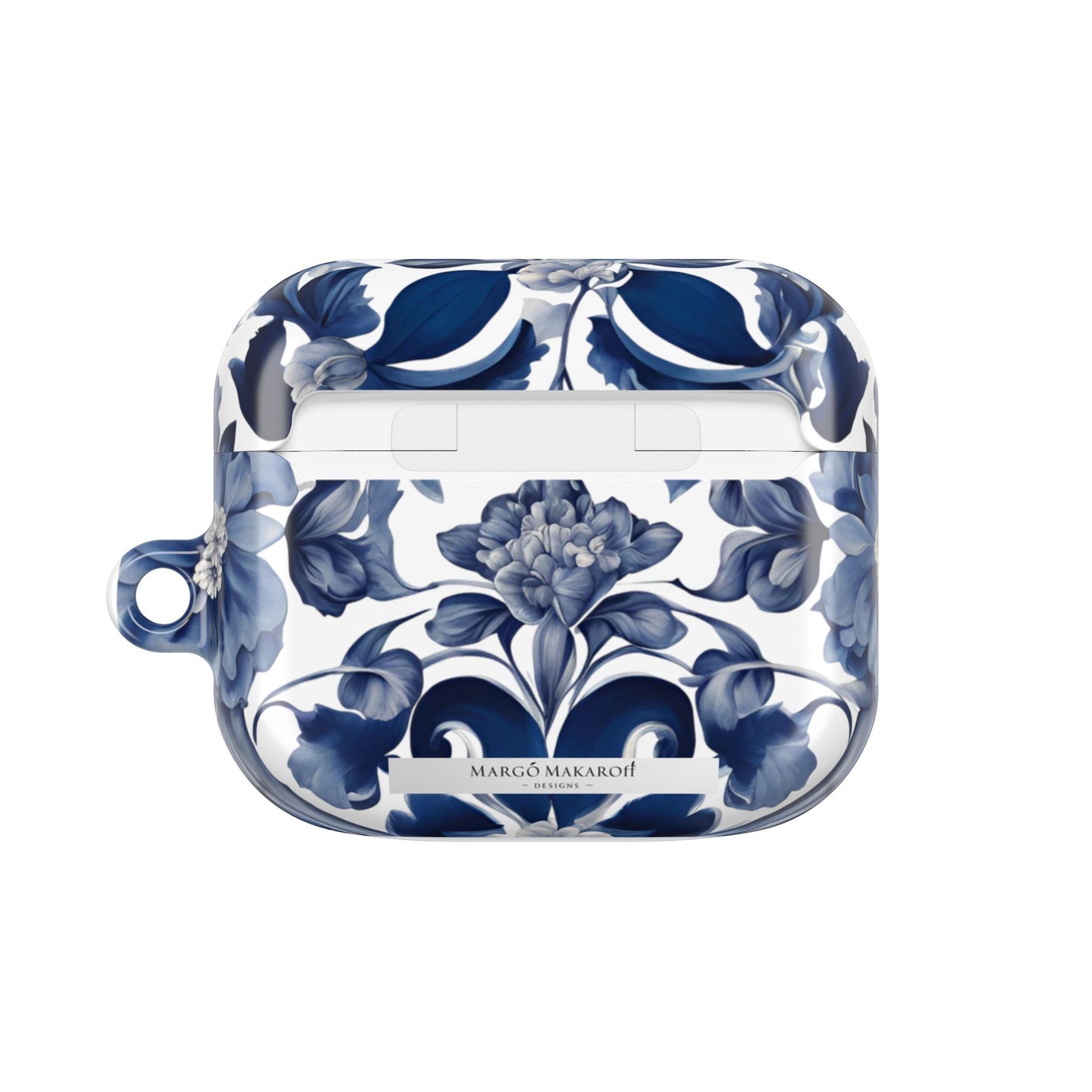 Blue Majolica AirPod Case - Margo Makaroff - Personalization Available