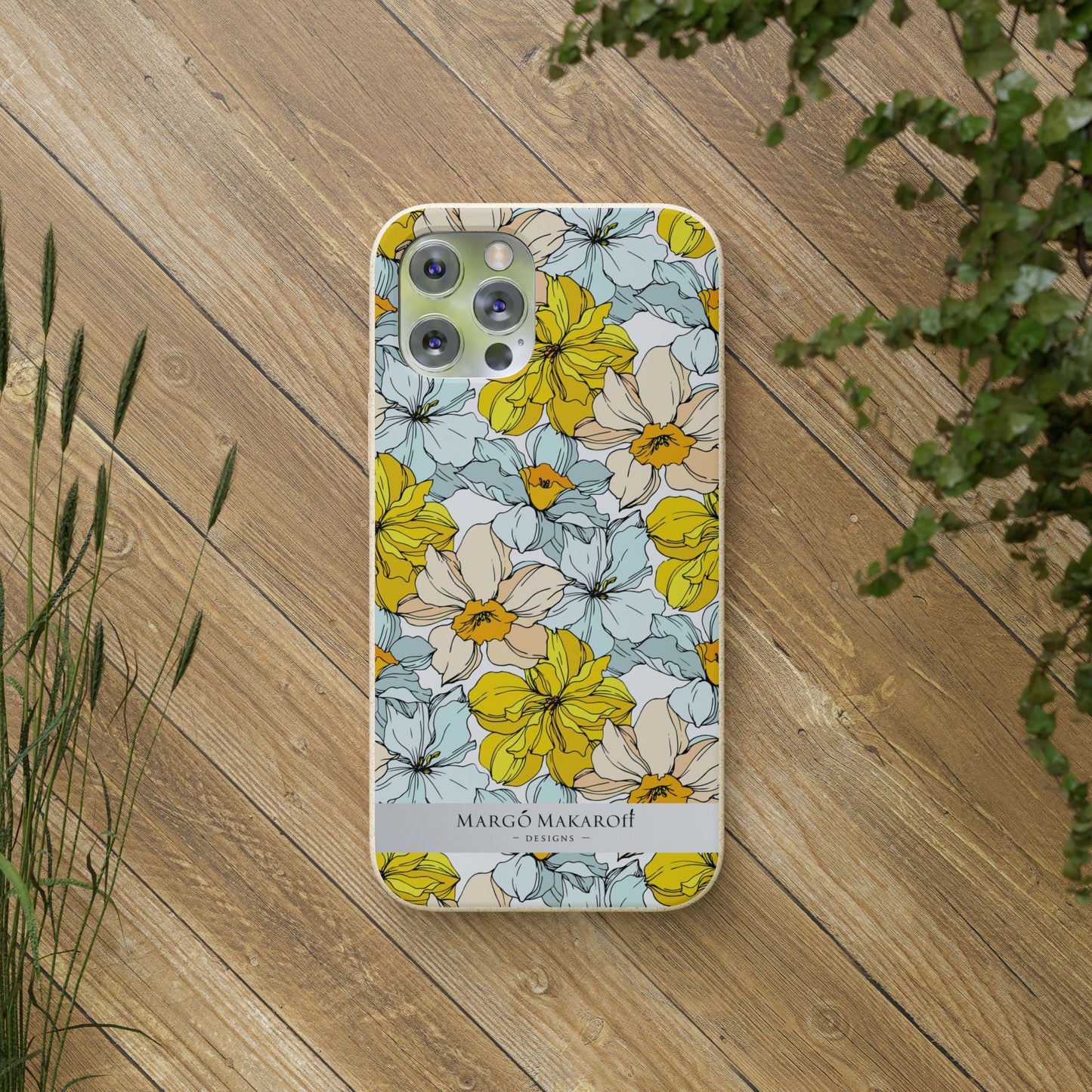 Floral Collection Biodegradable Phone Case - Eco-Friendly Style for Nature Lovers with Personalization by Margo Makaroff