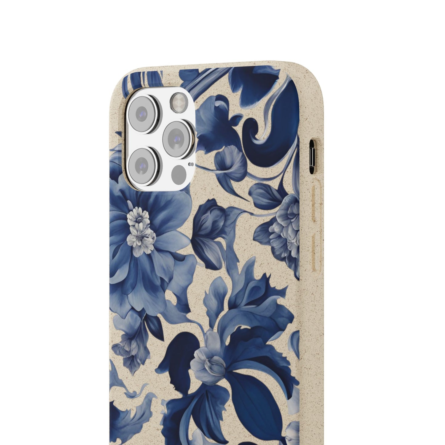 Blue Majolica Collection Biodegradable Phone Case - Eco-Friendly Style for Nature Lovers with Personalization by Margo Makaroff