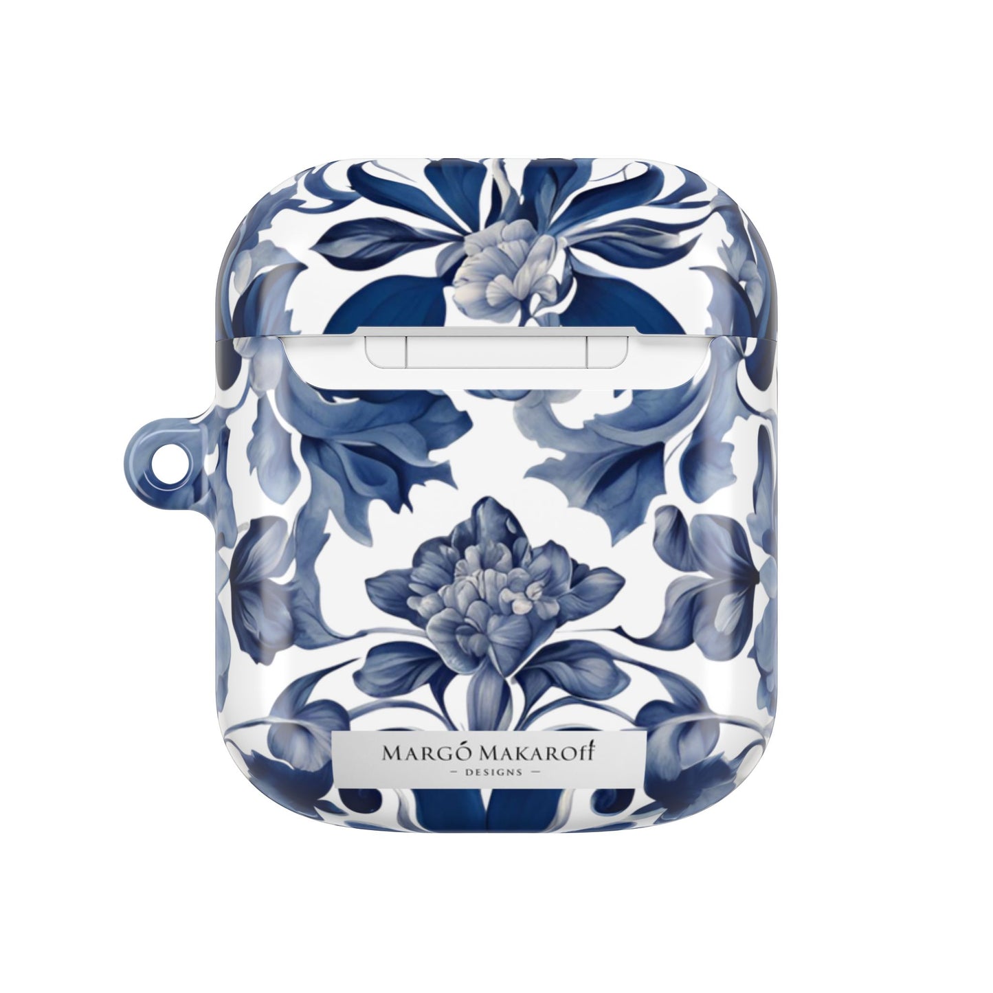 Blue Majolica AirPod Case - Margo Makaroff - Personalization Available