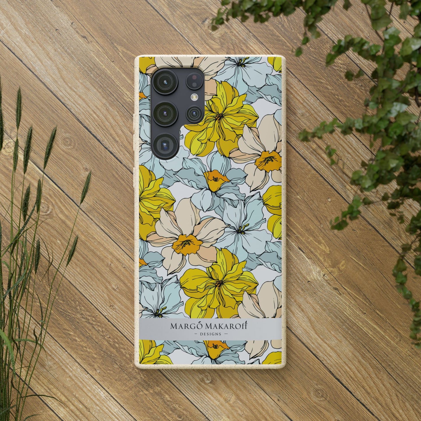 Floral Collection Biodegradable Phone Case - Eco-Friendly Style for Nature Lovers with Personalization by Margo Makaroff