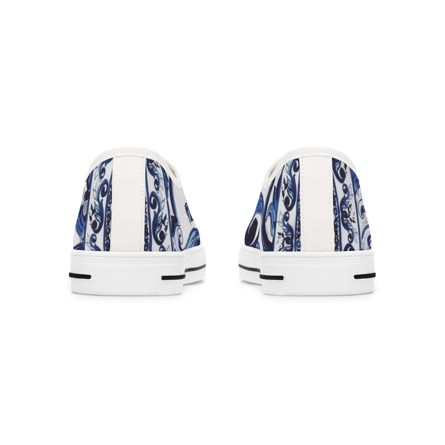 Elegant Blue Majolica Collection Sneakers for Women by Margo Makaroff - Personalization Available
