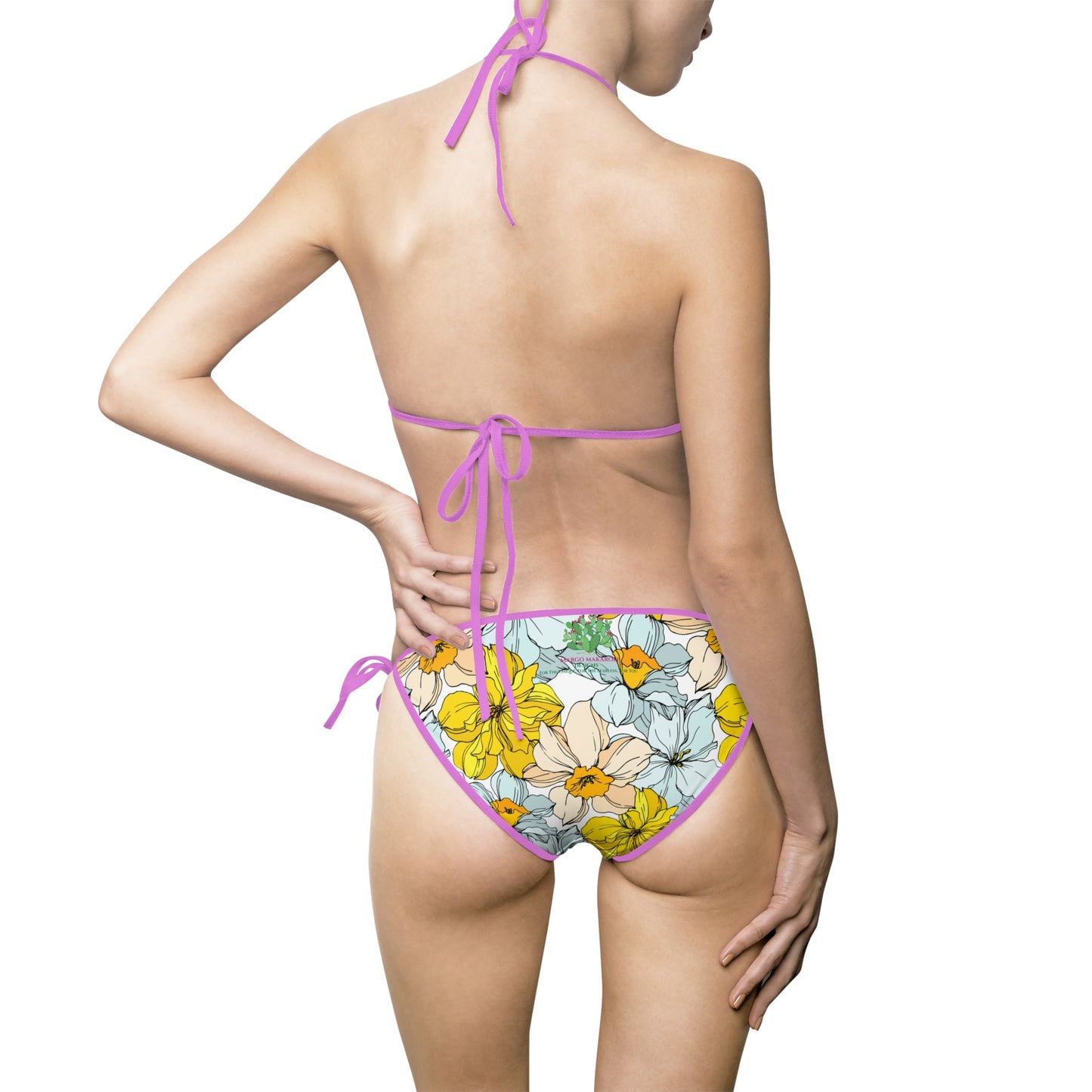Floral Triangle Bikini Swimsuit - Design Margo Makaroff - Personalization