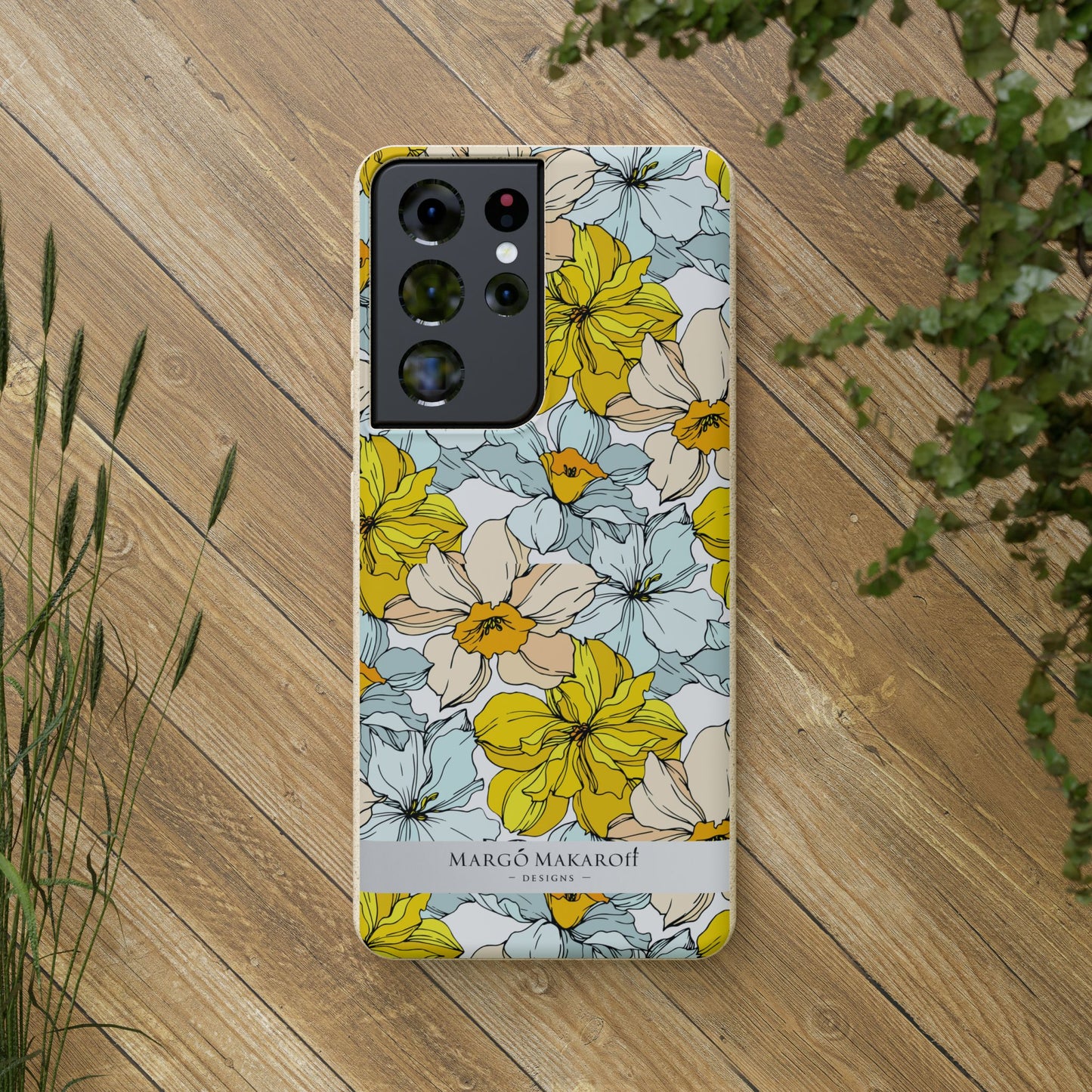 Floral Collection Biodegradable Phone Case - Eco-Friendly Style for Nature Lovers with Personalization by Margo Makaroff