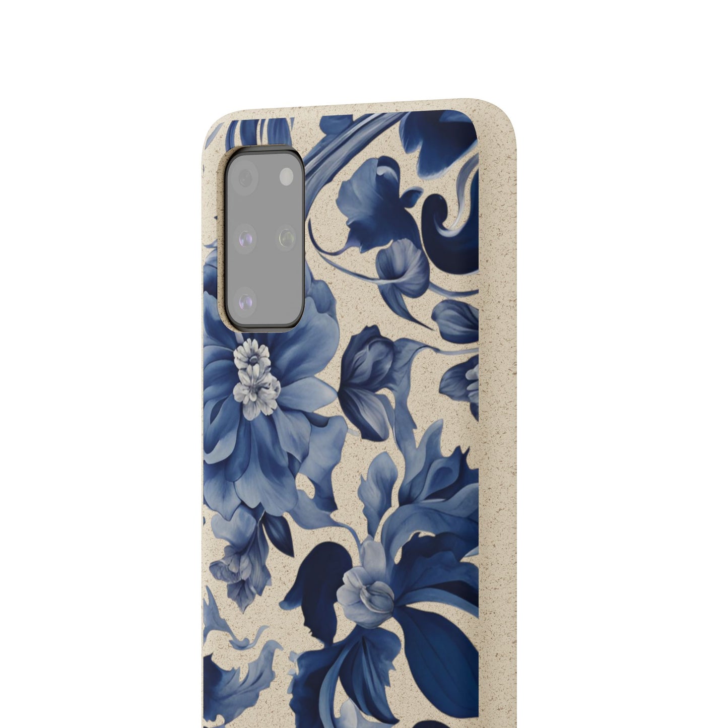 Blue Majolica Collection Biodegradable Phone Case - Eco-Friendly Style for Nature Lovers with Personalization by Margo Makaroff