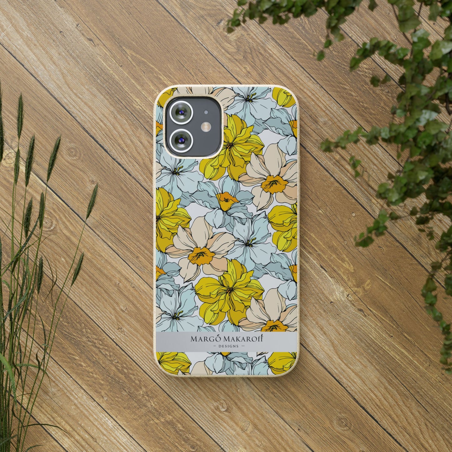 Floral Collection Biodegradable Phone Case - Eco-Friendly Style for Nature Lovers with Personalization by Margo Makaroff