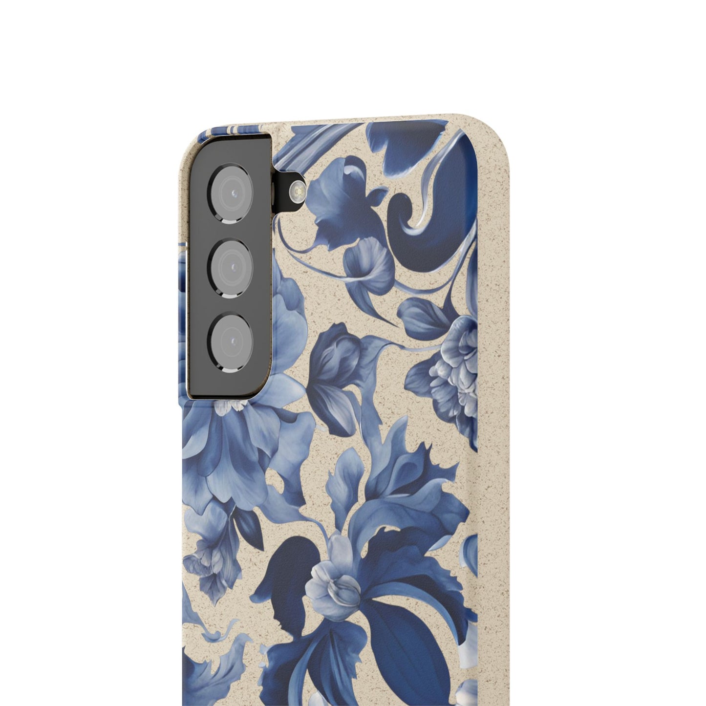 Blue Majolica Collection Biodegradable Phone Case - Eco-Friendly Style for Nature Lovers with Personalization by Margo Makaroff