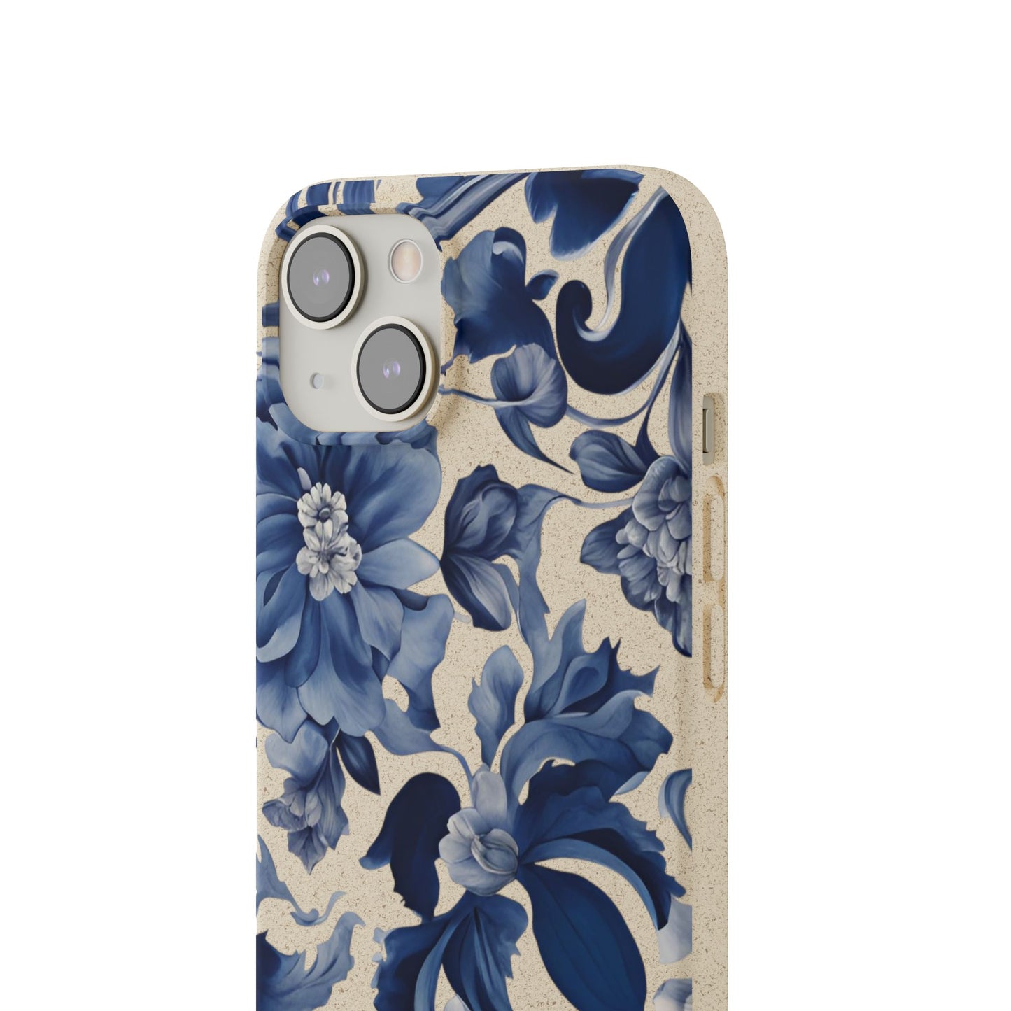 Blue Majolica Collection Biodegradable Phone Case - Eco-Friendly Style for Nature Lovers with Personalization by Margo Makaroff