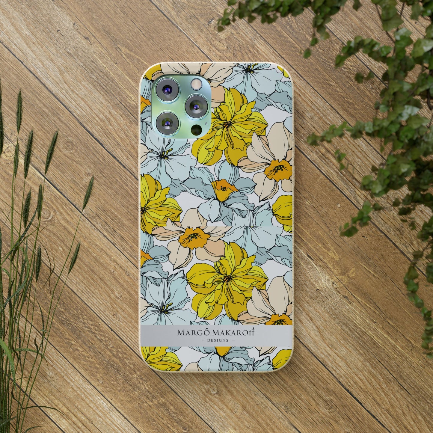 Floral Collection Biodegradable Phone Case - Eco-Friendly Style for Nature Lovers with Personalization by Margo Makaroff