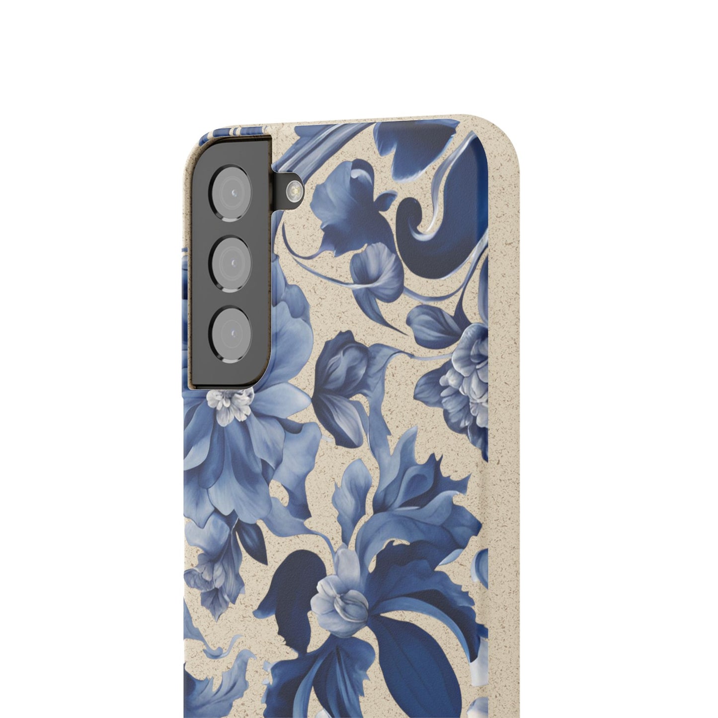 Blue Majolica Collection Biodegradable Phone Case - Eco-Friendly Style for Nature Lovers with Personalization by Margo Makaroff