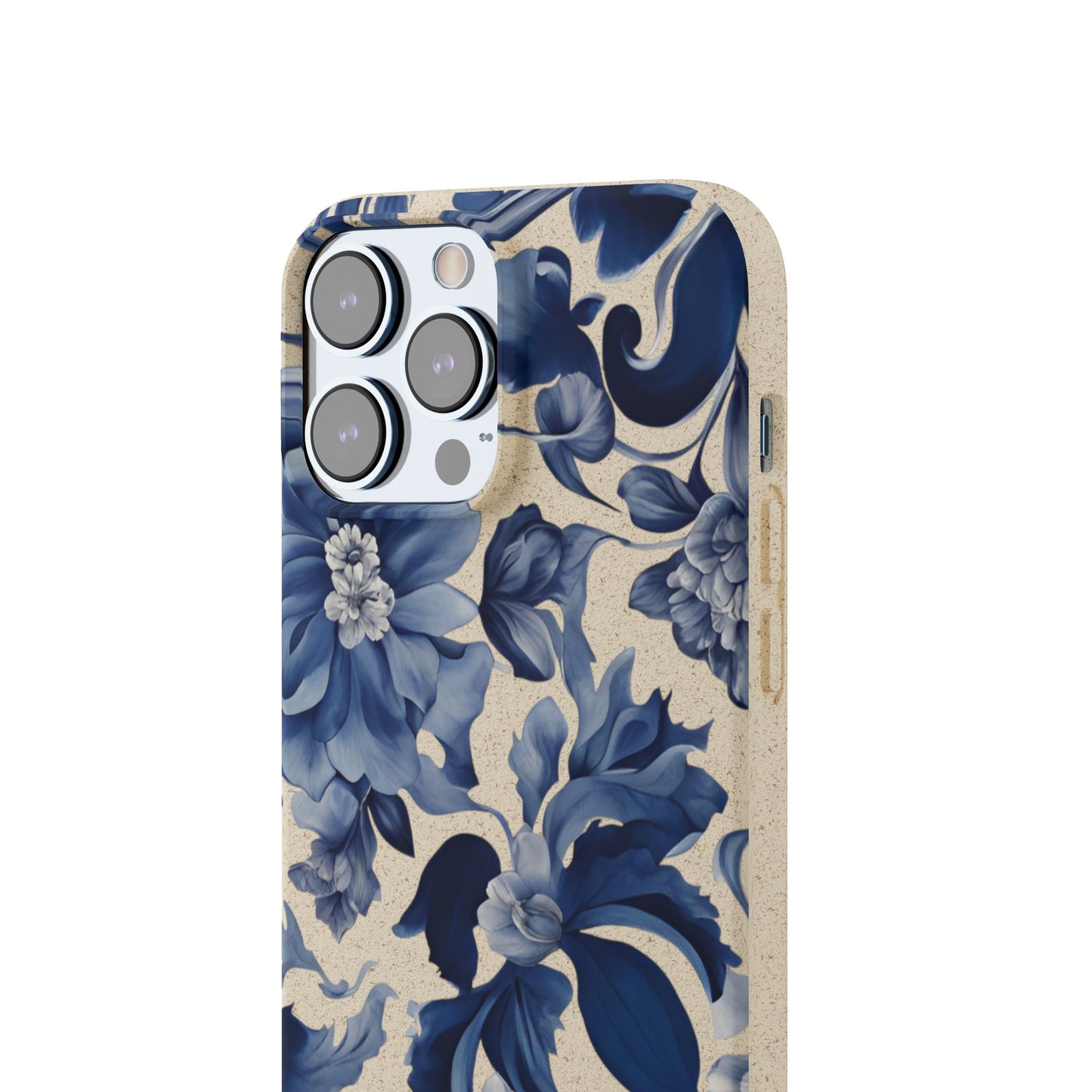 Blue Majolica Collection Biodegradable Phone Case - Eco-Friendly Style for Nature Lovers with Personalization by Margo Makaroff
