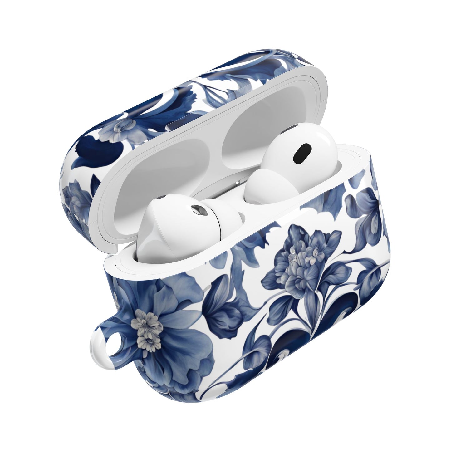 Blue Majolica AirPod Case - Margo Makaroff - Personalization Available