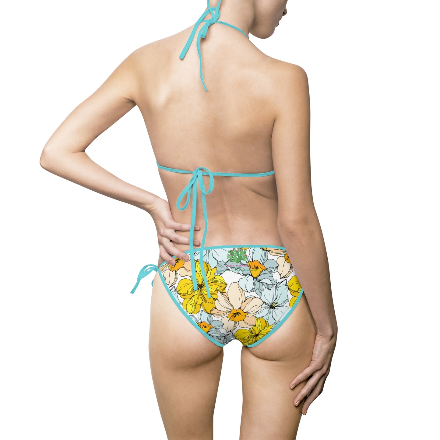 Floral Triangle Bikini Swimsuit - Design Margo Makaroff - Personalization