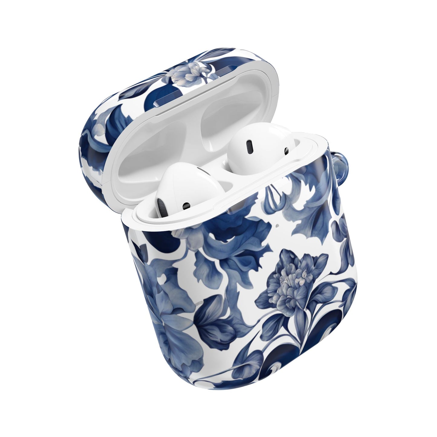 Blue Majolica AirPod Case - Margo Makaroff - Personalization Available