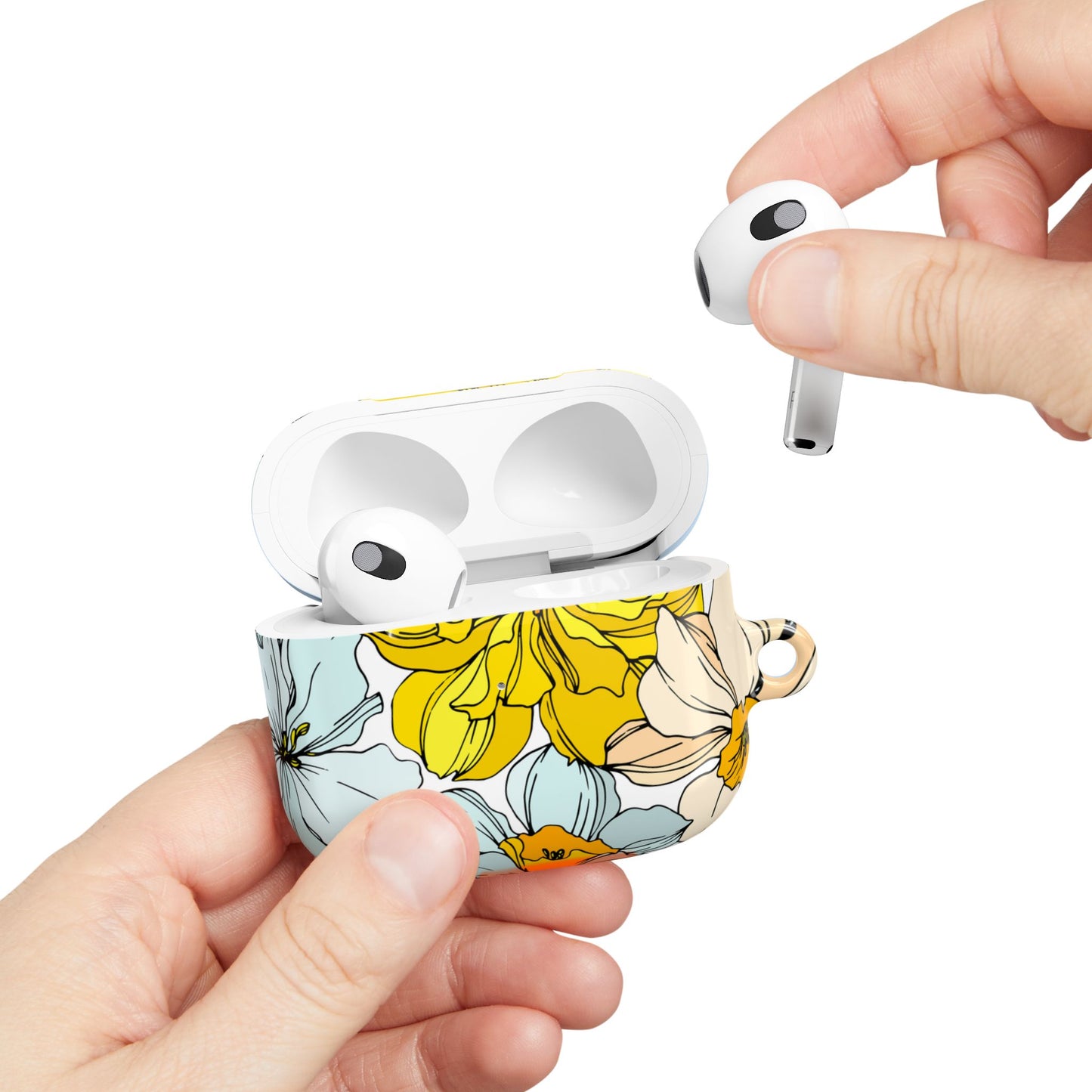 Floral Collection AirPod Case in Buttermilk - Margo Makroff - Personalization Available