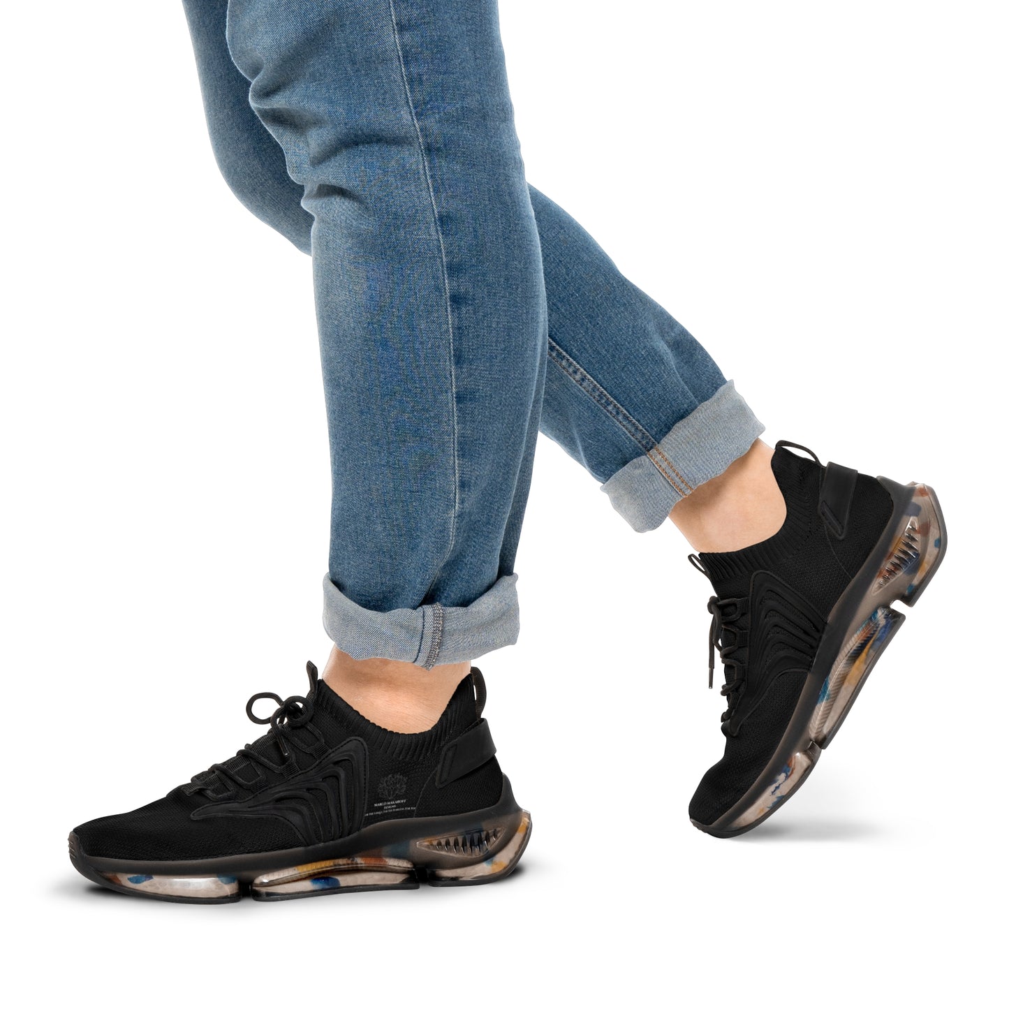 Monochrome Collection Men's Breathable Mesh Sneakers - Margo Makaroff - Personalization Available