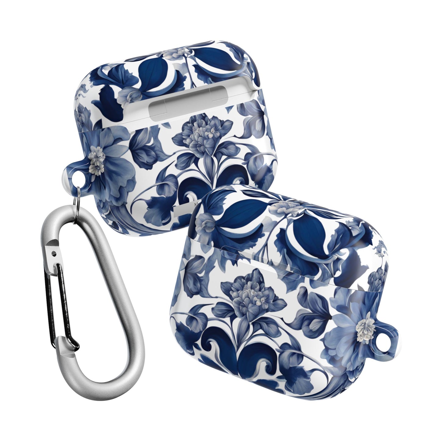 Blue Majolica AirPod Case - Margo Makaroff - Personalization Available