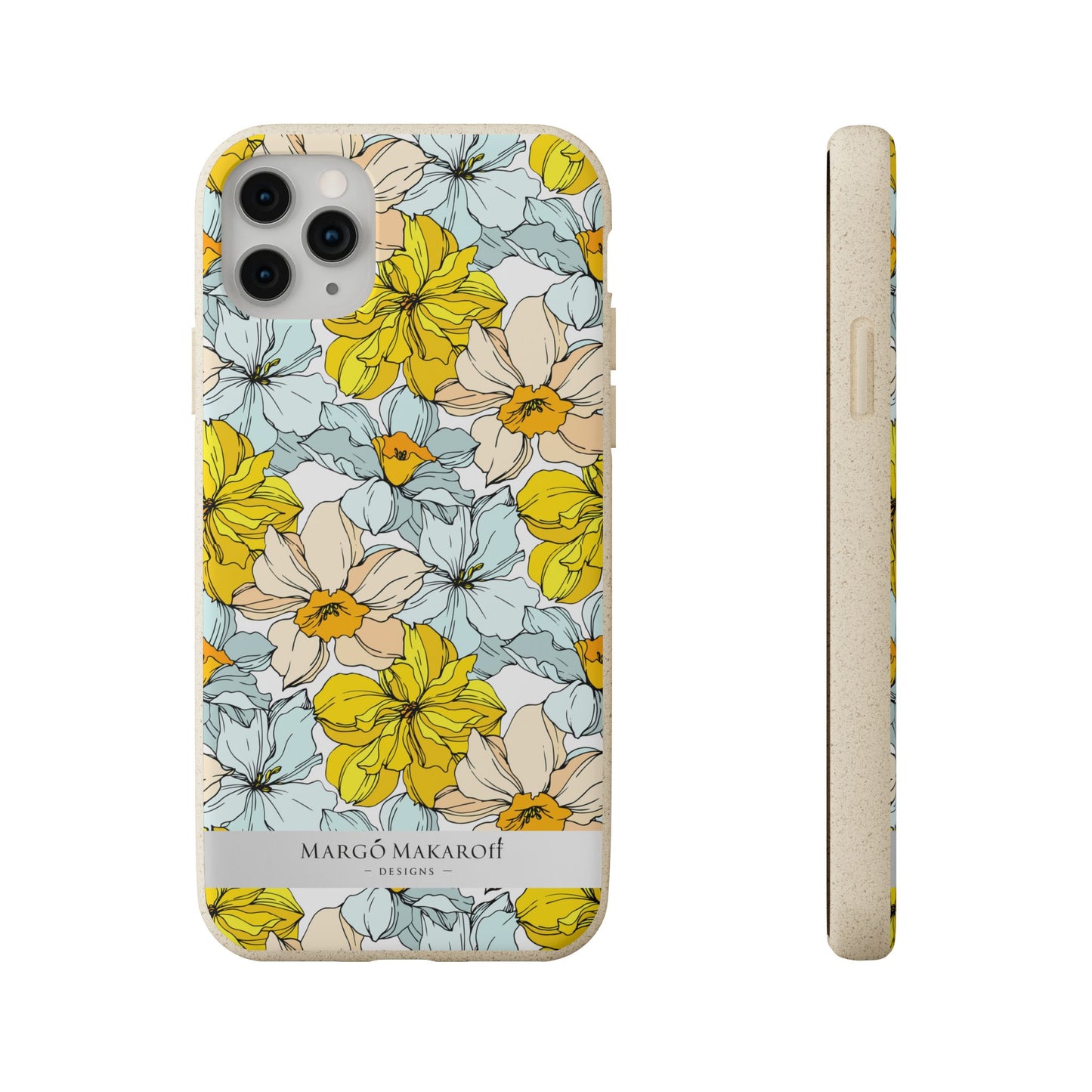 Floral Collection Biodegradable Phone Case - Eco-Friendly Style for Nature Lovers with Personalization by Margo Makaroff