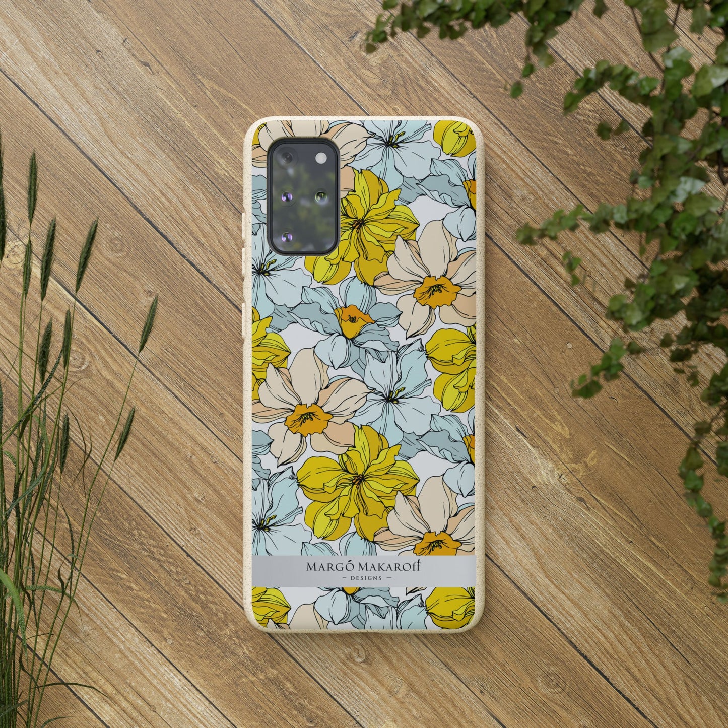 Floral Collection Biodegradable Phone Case - Eco-Friendly Style for Nature Lovers with Personalization by Margo Makaroff