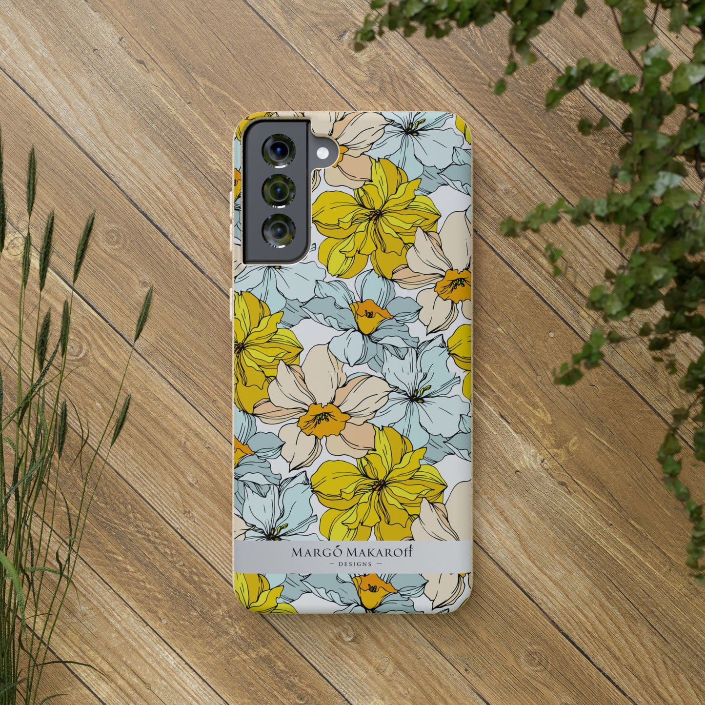 Floral Collection Biodegradable Phone Case - Eco-Friendly Style for Nature Lovers with Personalization by Margo Makaroff