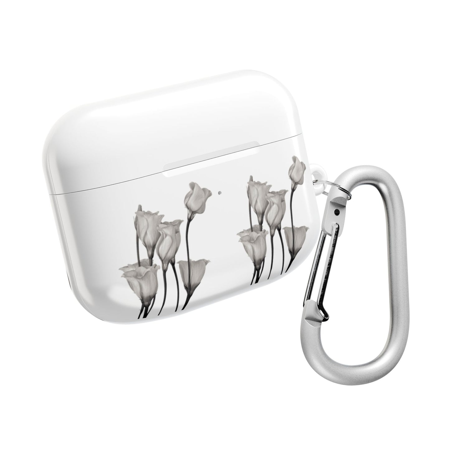 Elegant Floral AirPod Case - Monochrome Collection - Margo Makaroff - Personalization Available