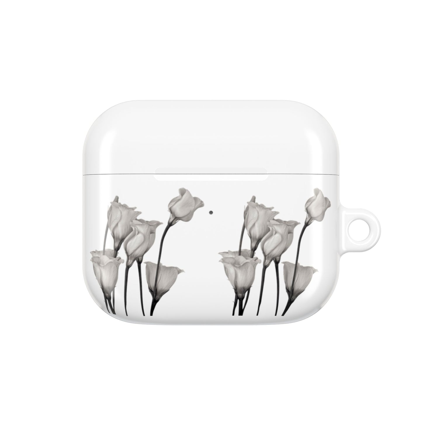 Elegant Floral AirPod Case - Monochrome Collection - Margo Makaroff - Personalization Available
