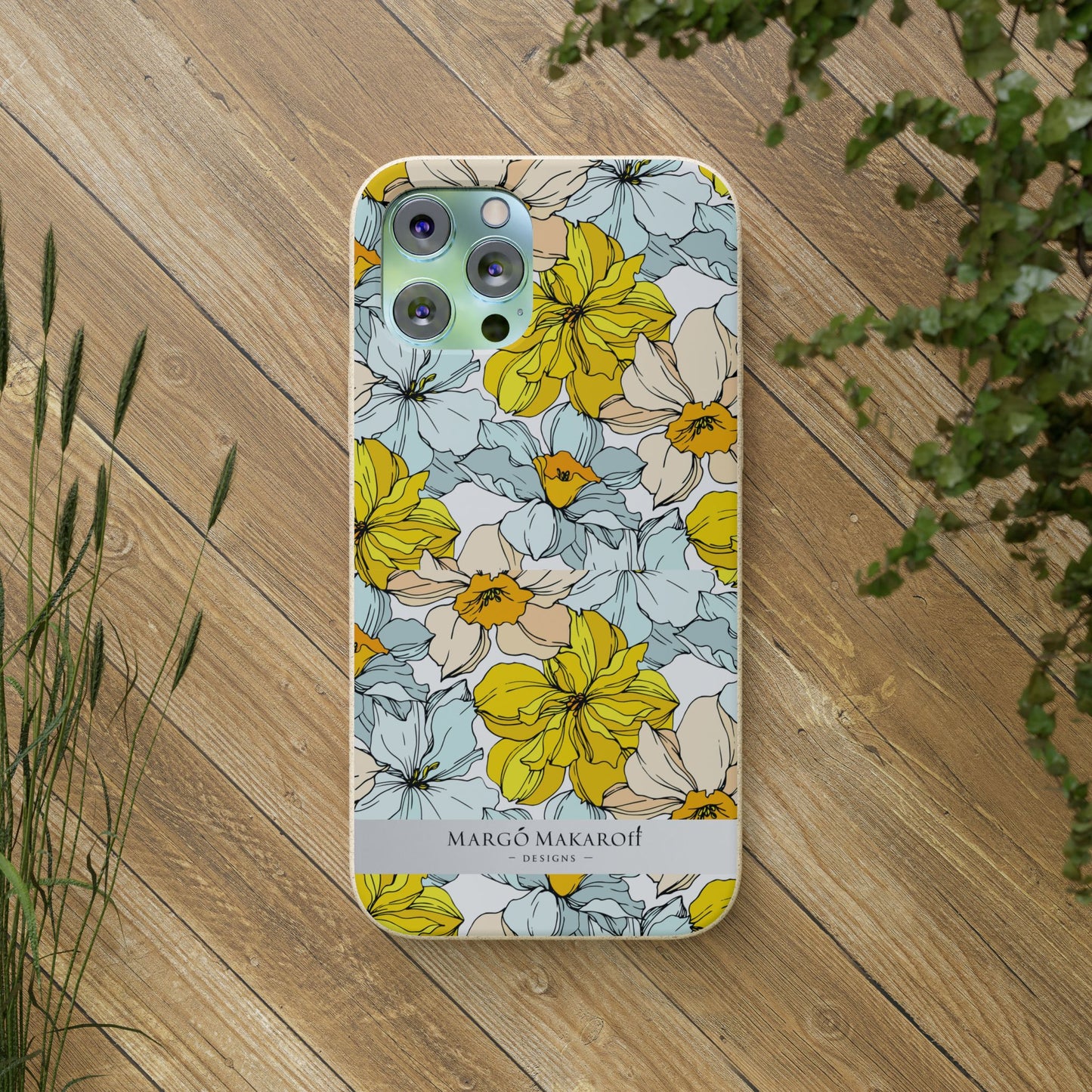 Floral Collection Biodegradable Phone Case - Eco-Friendly Style for Nature Lovers with Personalization by Margo Makaroff