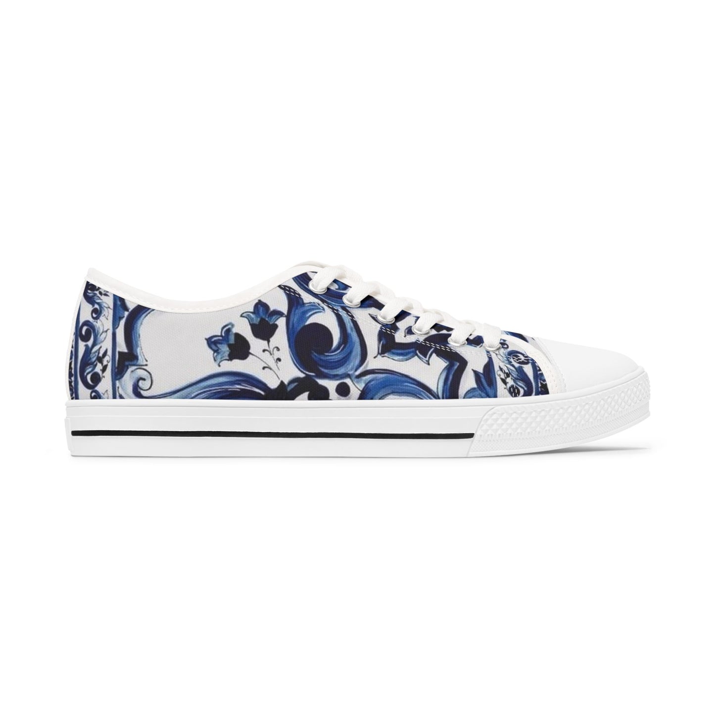 Elegant Blue Majolica Collection Sneakers for Women by Margo Makaroff - Personalization Available