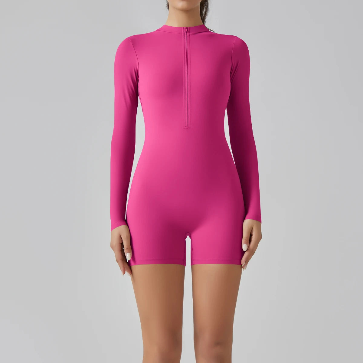 Women Yoga Jumpsuit with Zipper