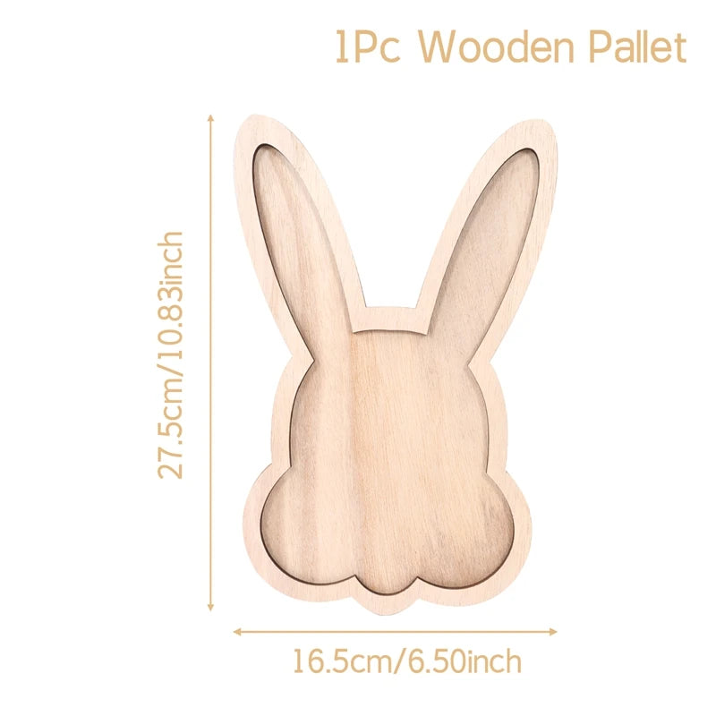 Easter Bunny Wood Food Plate/Tray