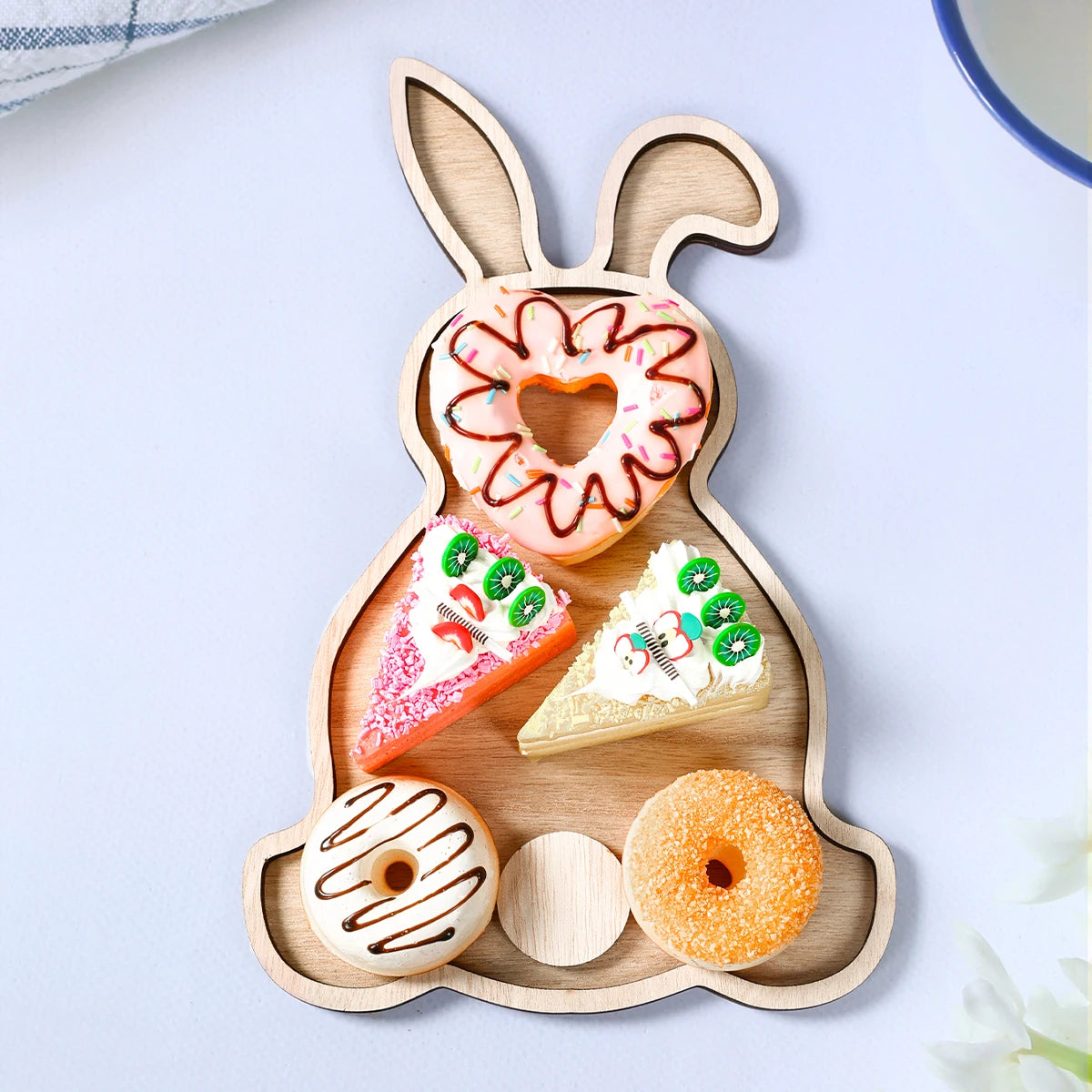 Easter Bunny Wood Food Plate/Tray