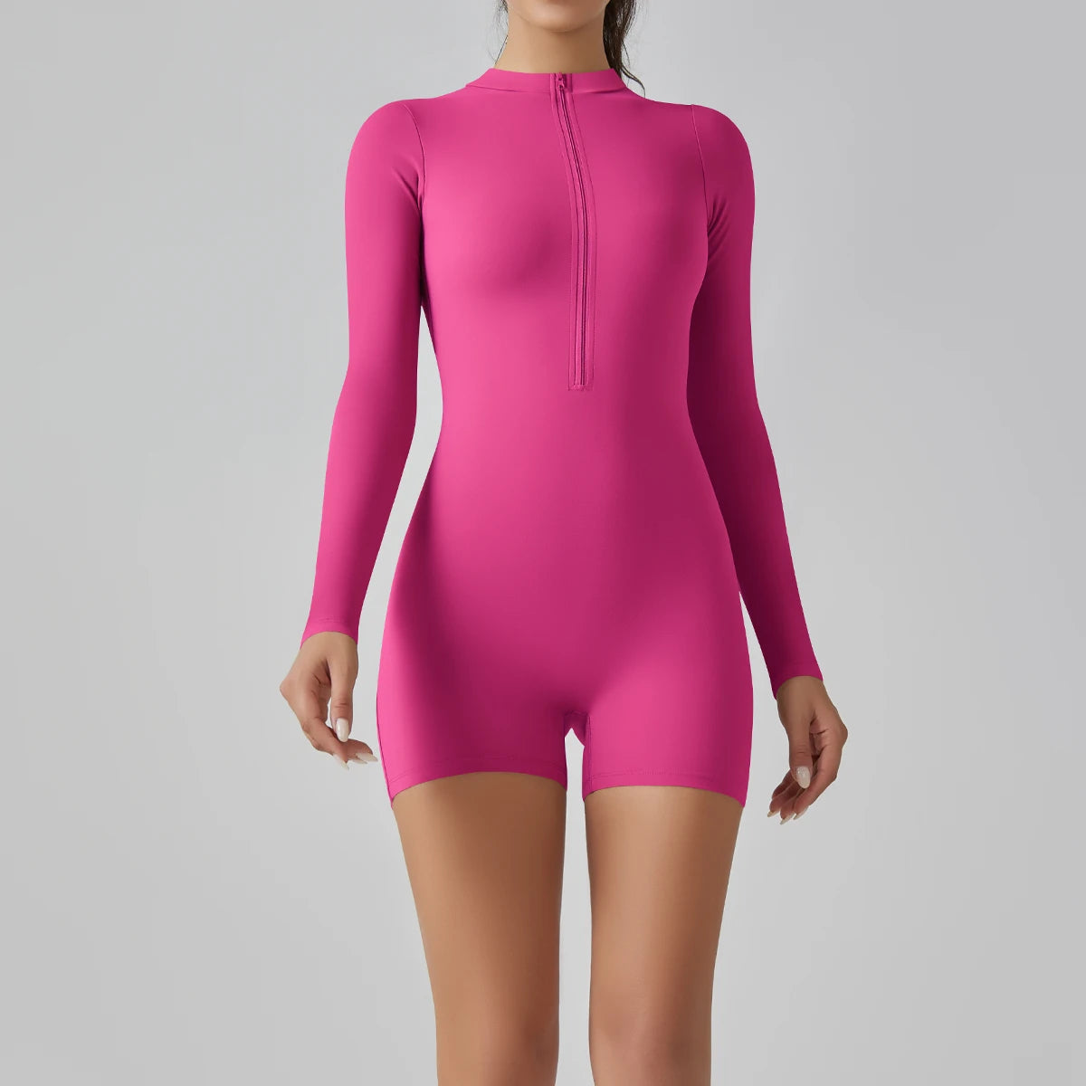 Women Yoga Jumpsuit with Zipper