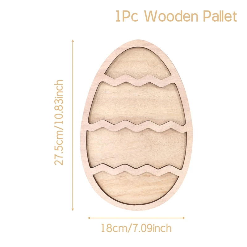 Easter Bunny Wood Food Plate/Tray