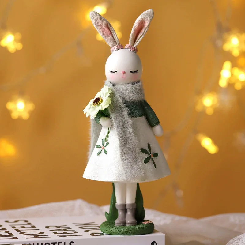Easter Cartoon Cute Rabbit Home Table Resin Ornaments