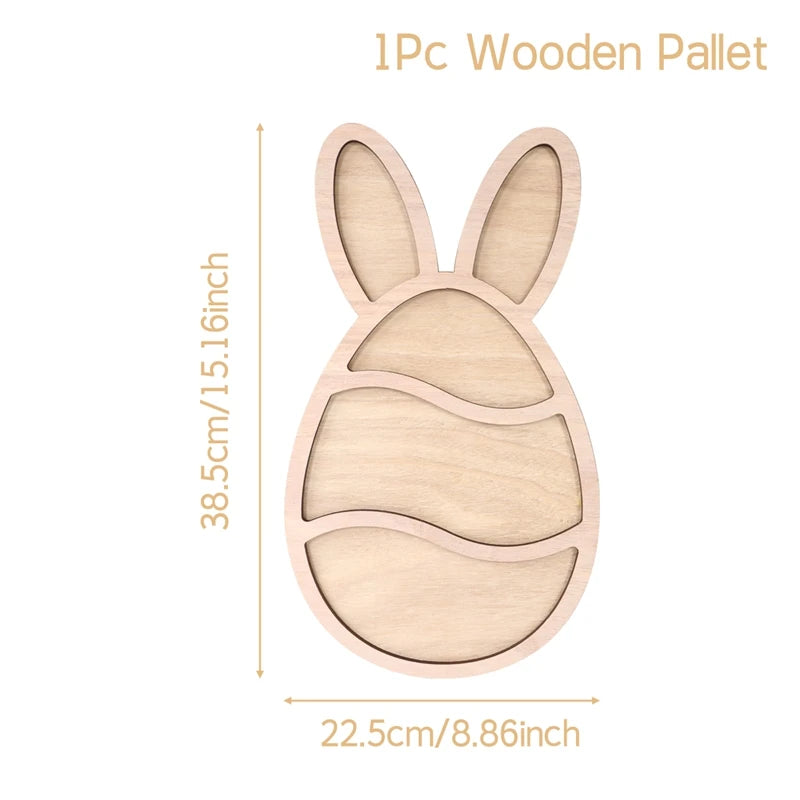 Easter Bunny Wood Food Plate/Tray