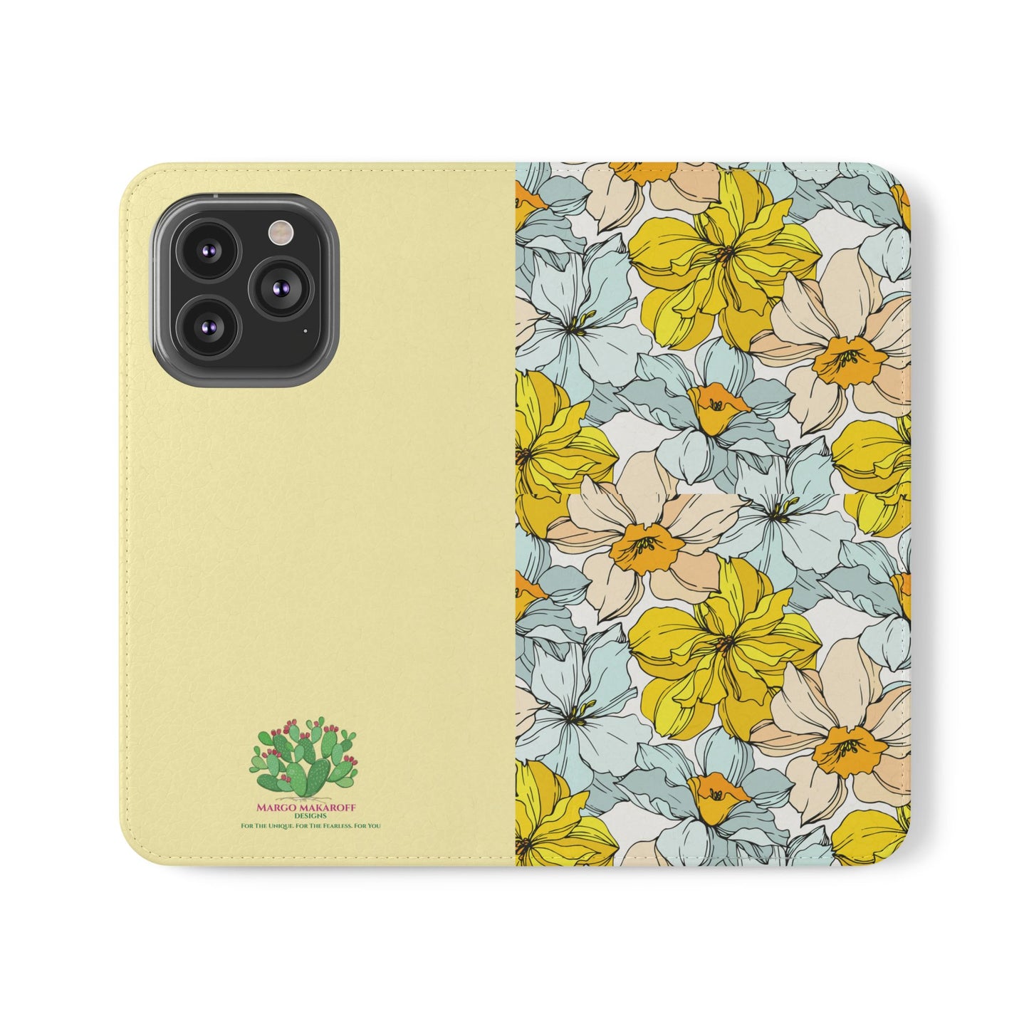 Floral with Pastel Yellow Wallet Case for iPhone & Android –  Margo Makroff - Personalization Available