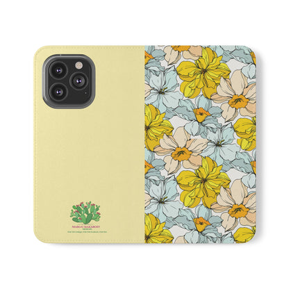 Floral with Pastel Yellow Wallet Case for iPhone & Android –  Margo Makroff - Personalization Available