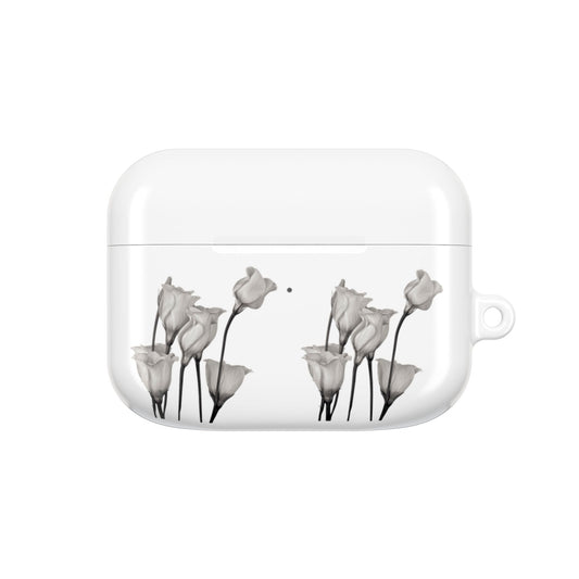 Elegant Floral AirPod Case - Monochrome Collection - Margo Makaroff - Personalization Available