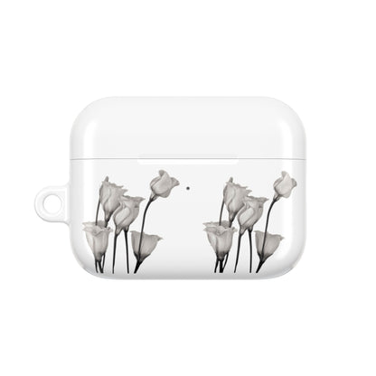 Elegant Floral AirPod Case - Monochrome Collection - Margo Makaroff - Personalization Available