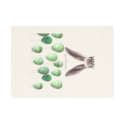 Cute Rabbit Cotton Tea Towel - Perfect for Easter and Spring Decor with Personalization by Margo Makaroff