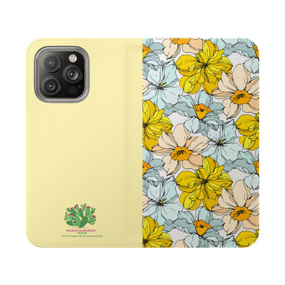Floral with Pastel Yellow Wallet Case for iPhone & Android –  Margo Makroff - Personalization Available