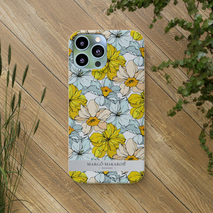 Floral Collection Biodegradable Phone Case - Eco-Friendly Style for Nature Lovers with Personalization by Margo Makaroff