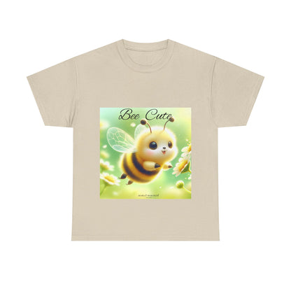Bee Cute Unisex Heavy Cotton Tee - Design Margo Makaroff with Personalization