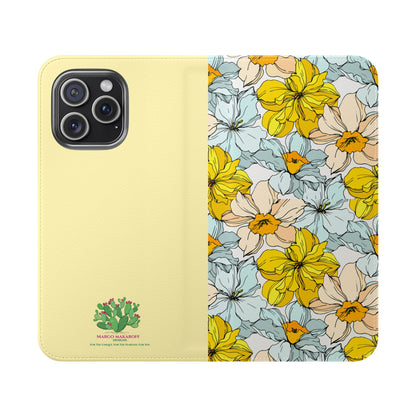 Floral with Pastel Yellow Wallet Case for iPhone & Android –  Margo Makroff - Personalization Available