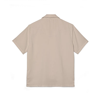 Men's Shirt - Pastel Beige with Floral Design by Margo Makaroff